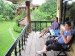 the girls relaxing after the 4 day ride to Chitwan